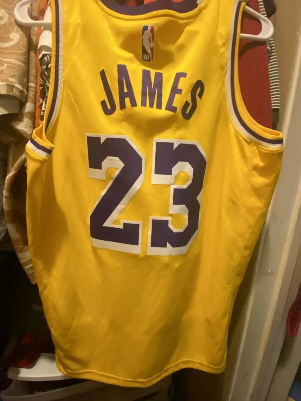Nike Los Angeles Lakers LeBron James #23 Swingman Jersey